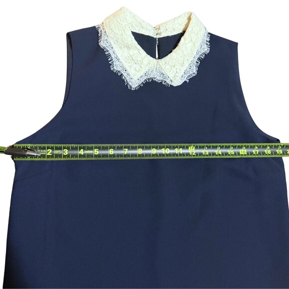 Nanette Lepore Sleeveless Lace Collar Ponte Trapeze Dress – Size 8 - Picture 6 of 8